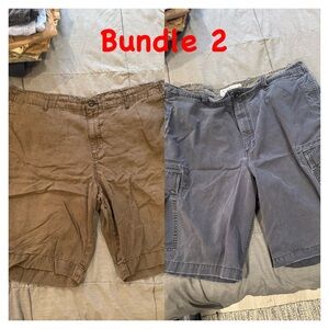 Men's Casual Shorts Bundle - Brown and Blue Cargo